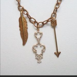 Artesian charmed pendent necklace.  18” chain